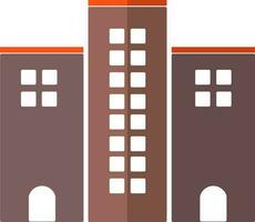 Flat style illustration of building. vector