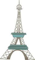 hermosa eiffel torre en París. vector