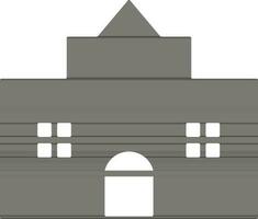 Building in black and white color. vector