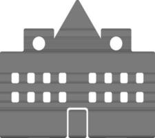 Flat style illustration of building. vector