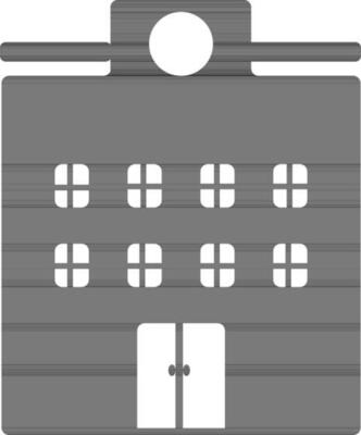 Flat style illustration of building.