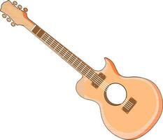 Stylish acoustic guitar instrument. vector