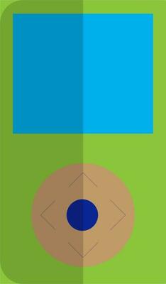 Green and blue retro portable gadget game.
