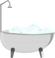 Flat illustration of bathtub. vector