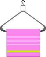Illustration of towel on hanger. vector