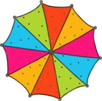 Illustration of colorful umbrella. vector