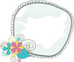 Frame with colorful flowers. vector