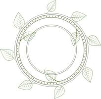 Frame design decorated with leaves. vector