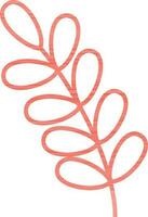 Illustration of a red leaf. vector