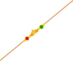 Beautiful Rakhi Thread for Raksha Bandhan. vector