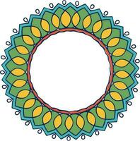 Artistic frame with floral design. vector