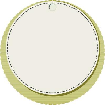 Rounded tag, sticker or label design.