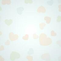 Colorful hearts decorated sky blue background. vector