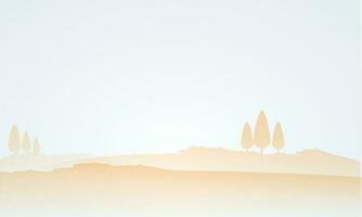 Sunset vector background of desert.