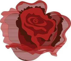 Beautiful abstract red rose. vector