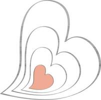 Vector isolated hand drawn heart.