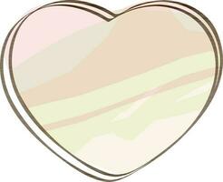 Mirror in the form of heart isolated. vector