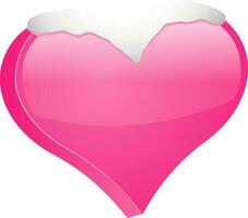 san valentin día metal marco en rosado corazón. vector