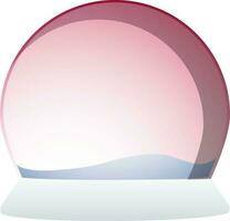 Crystal snow globe transparent and isolated. vector