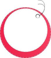 Red round tags on a white background. vector