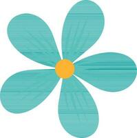 Light blue flower on a white background. vector