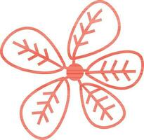Vector of red floral design hand made.