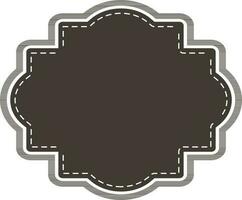 Brown blank sticker or label with space for your text. vector