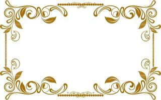 Floral design decorated blank frame. vector