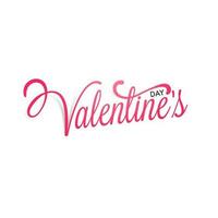 Glossy pink text Valentine's Day. vector