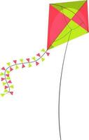 Stylish kite flying on sky. vector