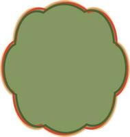 Blank green tag or sticker. vector