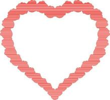 Valentine day soft focus red flower in heart. vector