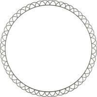 Wedding vector design black and white round frame.