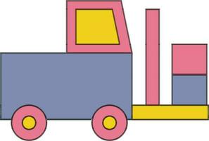 Forklift truck icon or symbol. vector
