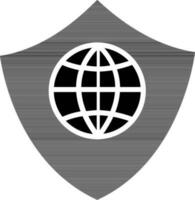 Vector sign or symbol of Globe Shield.