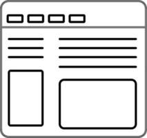 Flat illustration of webpage template layout. vector