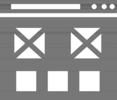 Responsive website icon in black and white color. vector