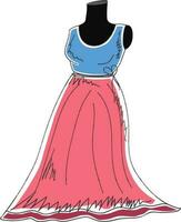 ilustración de un hermosa vestido. vector