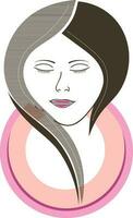 Illustration of woman face. vector