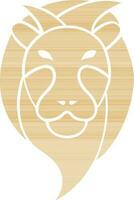 Lion face of leo in zodiac sign in illustration. vector