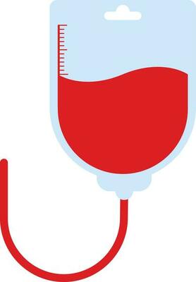 Illustration of blood bag icon.