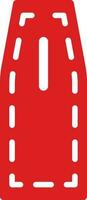 Red color of torpedo rescue icon in flat style. vector