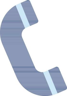 Blue color of phone icon.