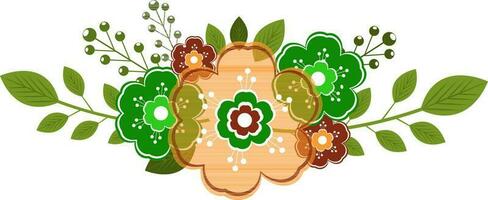 Illustration of beautiful flowers and leaves. vector