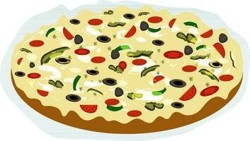 Illustration of pizza. vector