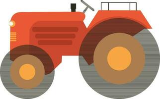 Flat illustration of a tractor. vector