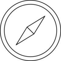 Flat sign or symbol of Compass. vector