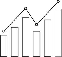 Statistics sign or symbol in flat style. vector