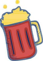 Illustration of beer mug. vector