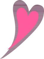 Flat illustration of pink heart. vector